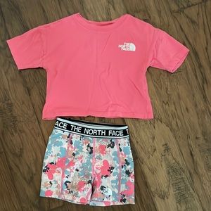 Little girls The North Face outfit sz 6